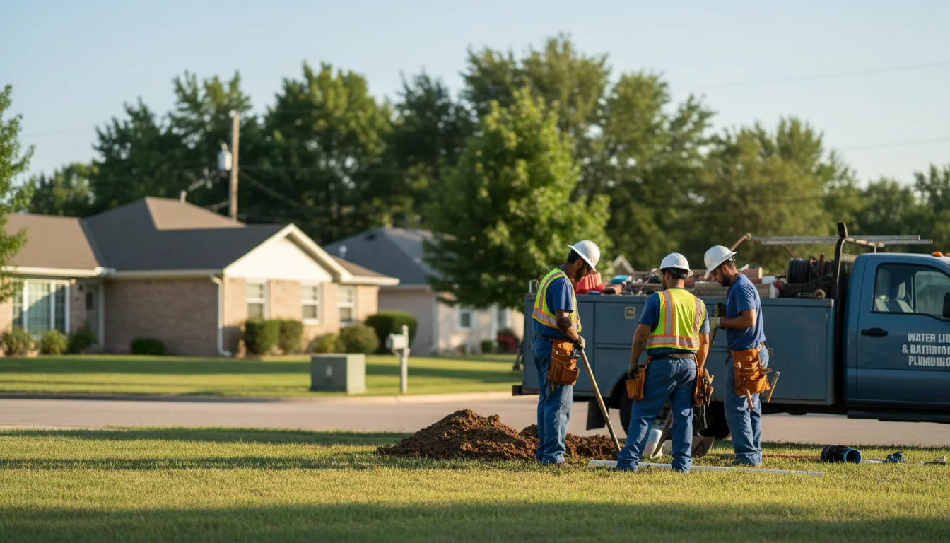 Residential water line and bathroom plumbing service in Vandalia, OH